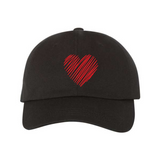 "Sketched Heart" Dad Hat