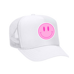 Pink Smiley Trucker Hat